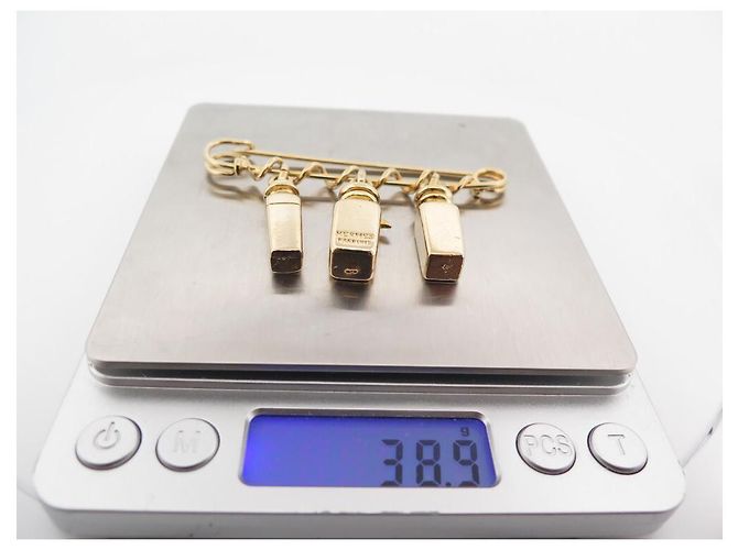 Hermès BROCHE VINTAGE HERMES CHARMS PROFUMO CALECHE BRELOQUES SPILLA METALLO DORE ORO - vista 3