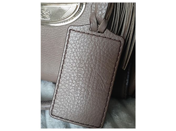 Borsa a mano Lancel Adjani in pelle taupe - vista 5