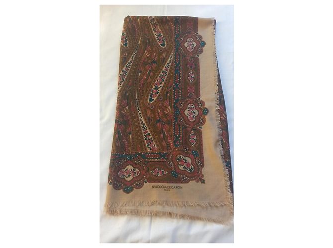 Autre Marque Sciarpa in seta e lana BELLOGGIA DE CARON 135x135 cm Multicolore - vista 3