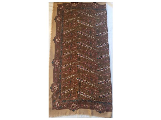 Autre Marque Sciarpa in seta e lana BELLOGGIA DE CARON 135x135 cm Multicolore - vista 4