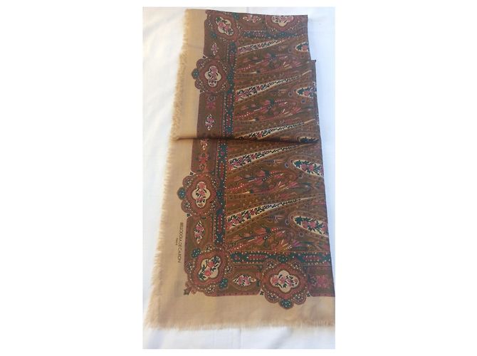 Autre Marque Sciarpa in seta e lana BELLOGGIA DE CARON 135x135 cm Multicolore - vista 5