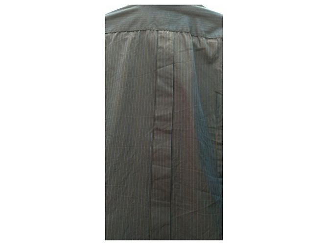 Camisa Dolce & Gabbana Gold Series Preta com Listras Azuis Algodão M Preto - vista 4