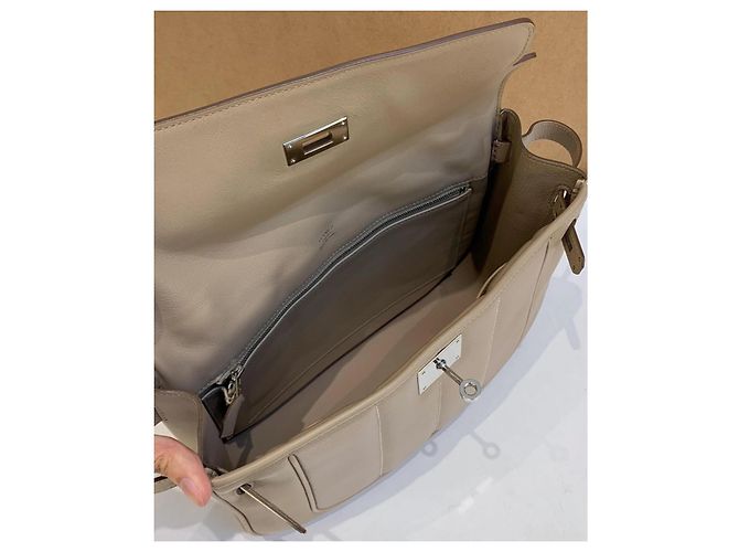 Hermès Hermes Berline 28, Argile Swift PHW Beige - vista 11