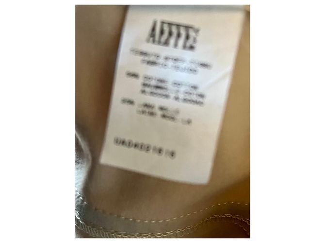 Alberta Ferretti Kleid aus Wollmischung mit Metallic-Schimmer Beige Golden - Ansicht 6