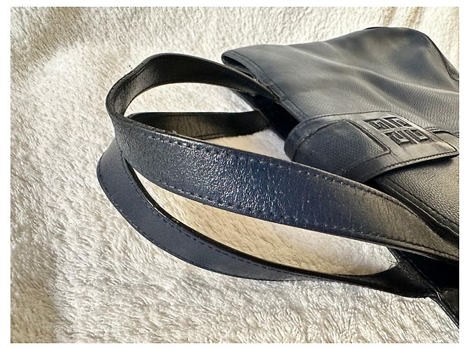 Givenchy Vintage blaue mittelgroße Tragetasche Dunkelblau - Ansicht 3