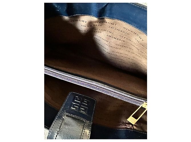 Givenchy Vintage blaue mittelgroße Tragetasche Dunkelblau - Ansicht 5