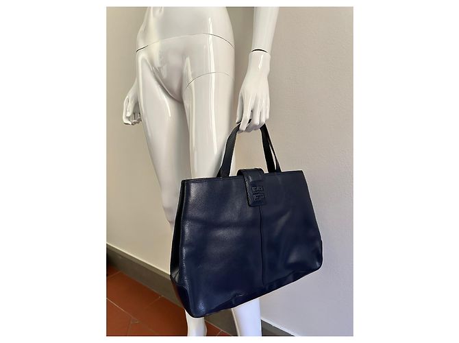 Givenchy Vintage blaue mittelgroße Tragetasche Dunkelblau - Ansicht 8