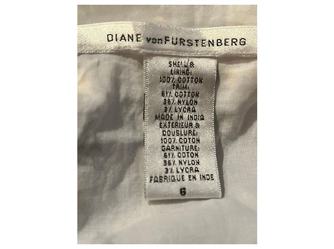 Diane Von Furstenberg DvF Carson Hummel Vintage-Kleid Schwarz Weiß Gelb - Ansicht 7