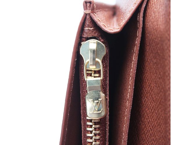 Louis Vuitton Monogramm-Brazza-Geldbörse Braun - Ansicht 6