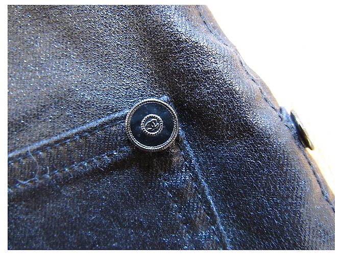 Micro shorts Chanel pretos de algodão - vista 10