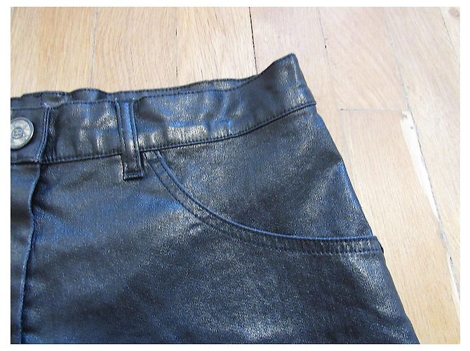 Micro shorts Chanel pretos de algodão - vista 4