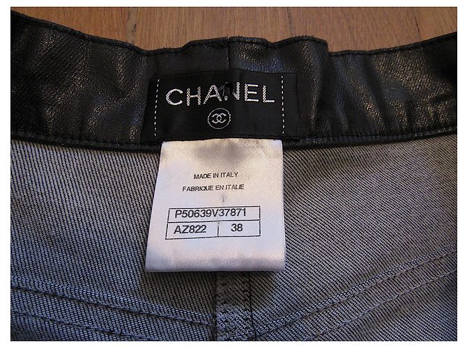 Micro shorts Chanel pretos de algodão - vista 5