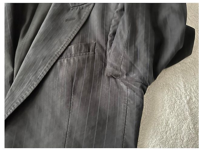 Completo Roberto Cavalli gessato in cotone blu scuro - vista 13