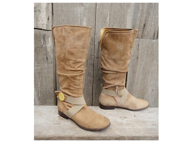 Botas Giuseppe Zanotti beige de gamuza talla 37 - vista 2