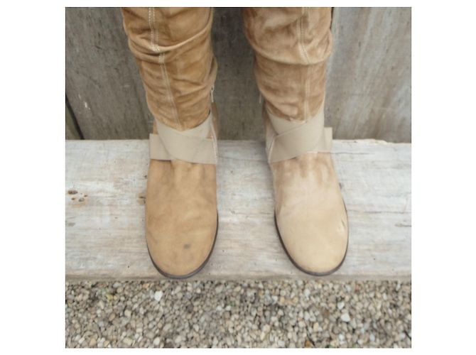 Botas Giuseppe Zanotti beige de gamuza talla 37 - vista 3