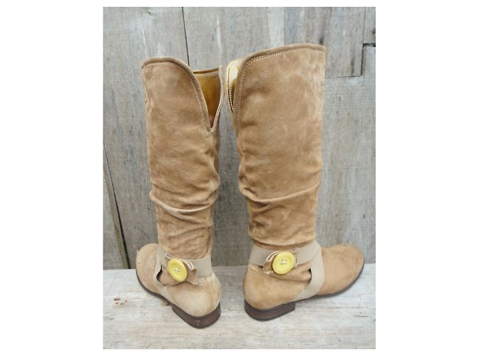 Botas Giuseppe Zanotti beige de gamuza talla 37 - vista 4