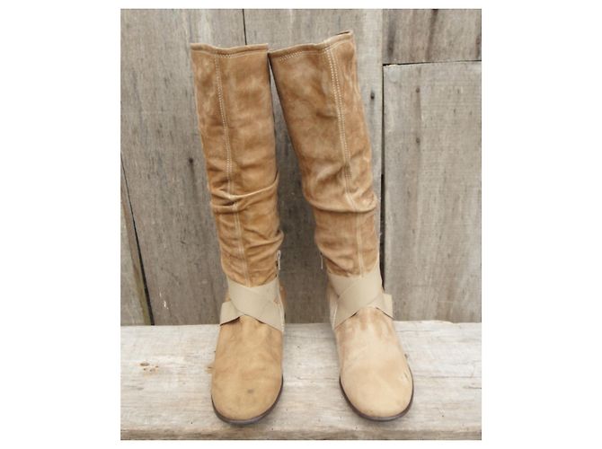 Botas Giuseppe Zanotti beige de gamuza talla 37 - vista 7