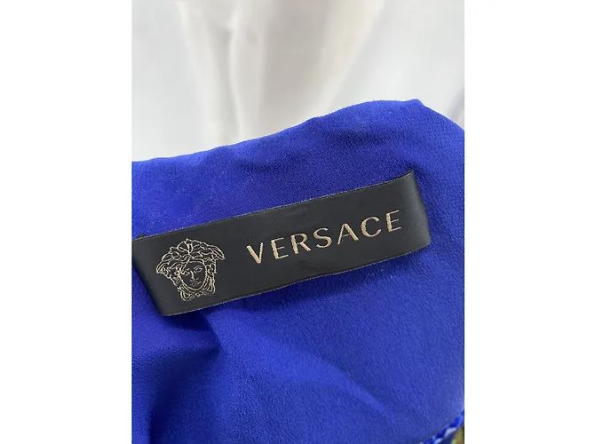 Versace Kleider T.FR 38 Glitzer Blau - Ansicht 5