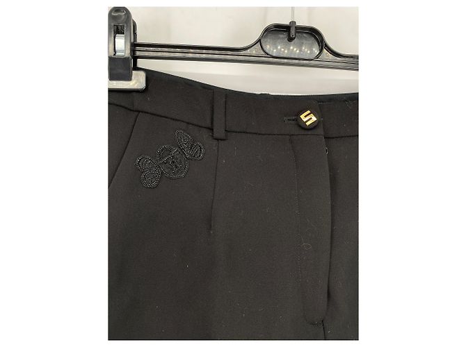 SCHIAPARELLI Pantalone T.fr 38 WOOL Nero - vista 4