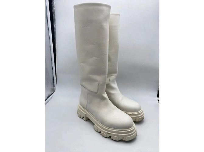 Autre Marque Botas GIA X PERNILLE TEISBAEK T.EU 38 Cuero Blanco - vista 3