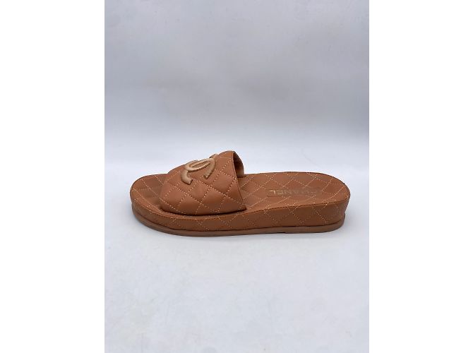 CHANEL  Mules & clogs T.eu 38 Leather Brown - view 6