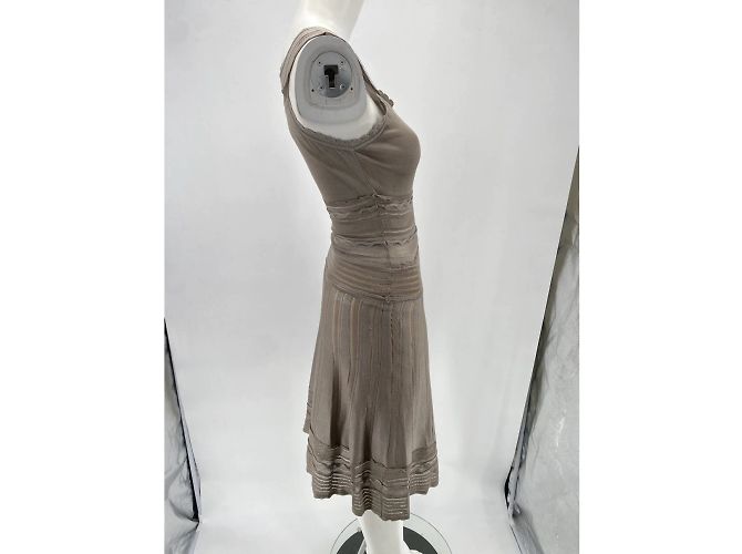DIOR Kleider T.fr 36 Viscose Grau - Ansicht 3