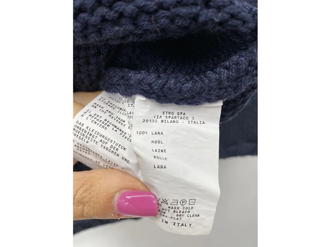 ETRO Malhas e moletons T.Lã Internacional M Azul marinho - vista 4