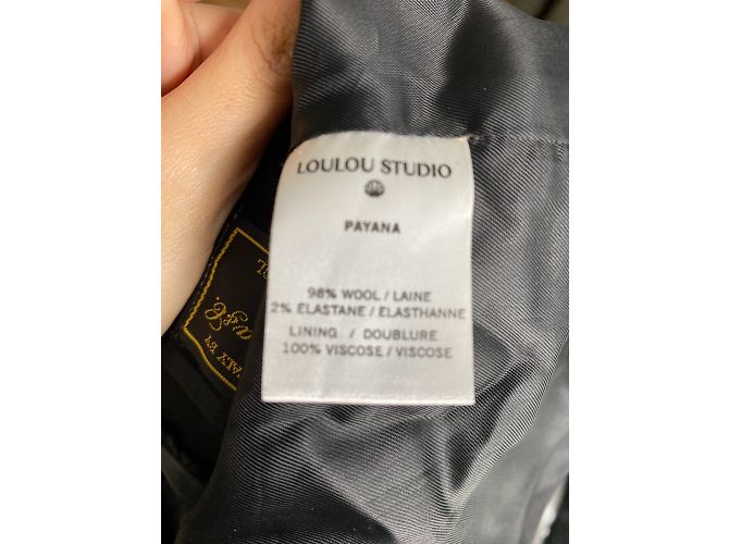 Autre Marque Loulou Studio Jacken T.International S Wolle Schwarz - Ansicht 5