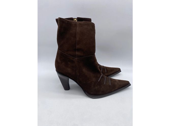 Botines Free Lance T.EU 37.5 de ante Castaño - vista 2