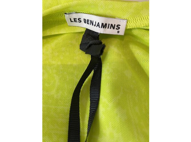 LES BENJAMINS Tops camiseta.Sintético Internacional S Amarillo - vista 4