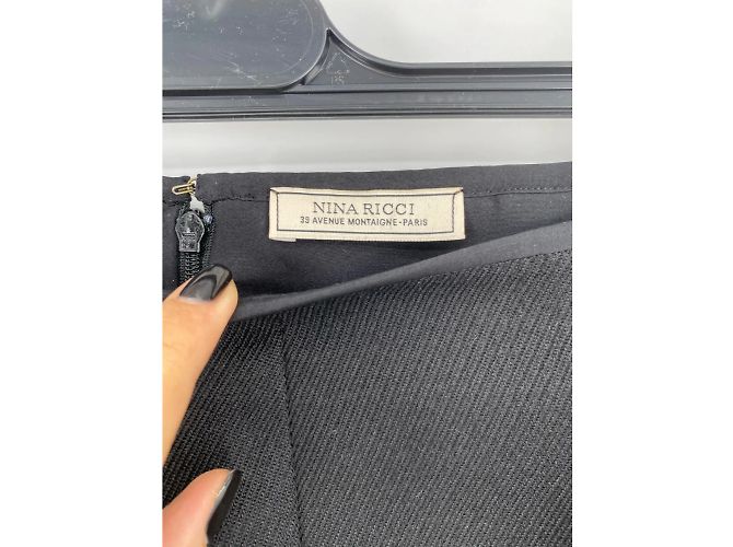 NINA RICCI Gonne T.fr 36 WOOL Nero - vista 3