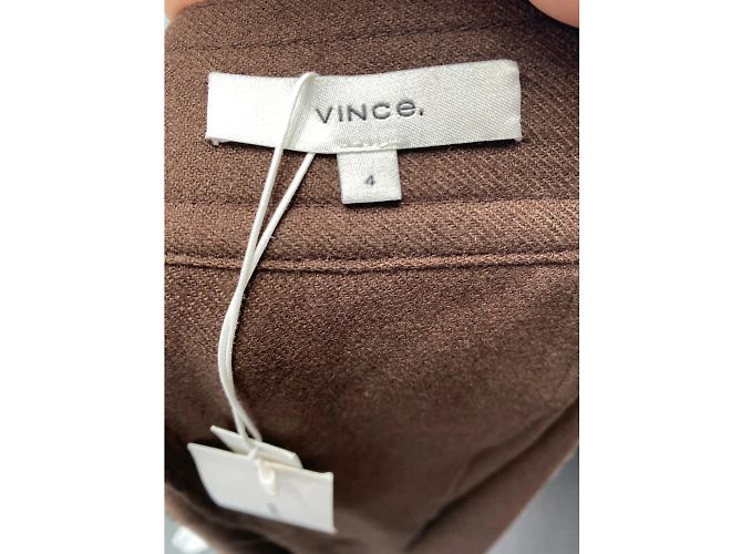 VINCE Gonne T.US 4 WOOL Marrone - vista 4