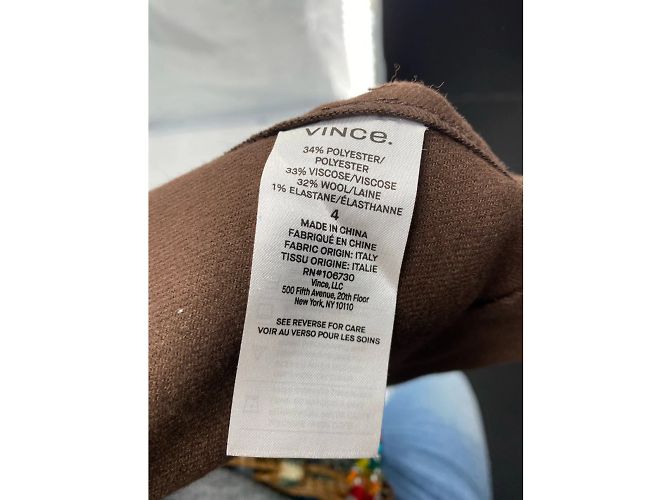 VINCE Gonne T.US 4 WOOL Marrone - vista 5