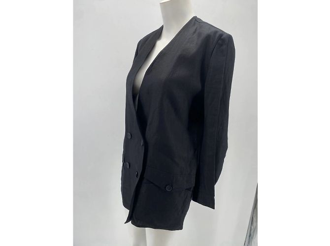 CHANEL Jacken T.fr 40 Leinen- Schwarz - Ansicht 3