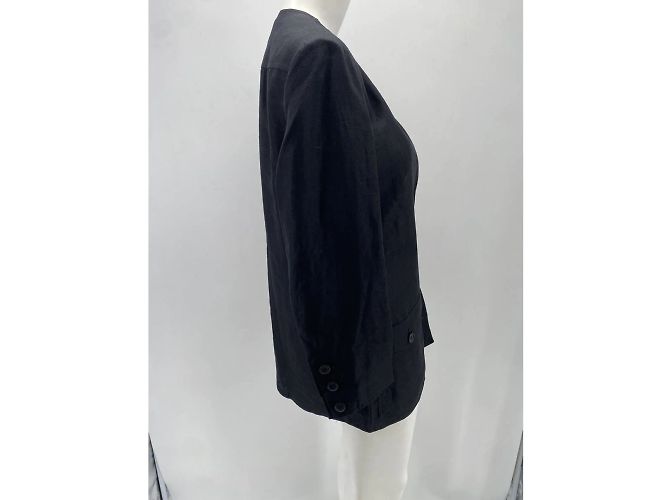 CHANEL Jacken T.fr 40 Leinen- Schwarz - Ansicht 4