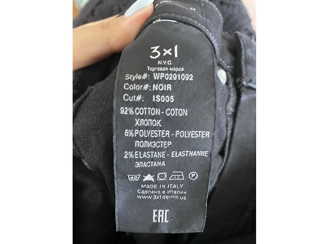 Autre Marque 3X1  JeansT.US 24 Cotone - elastan Nero - vista 5