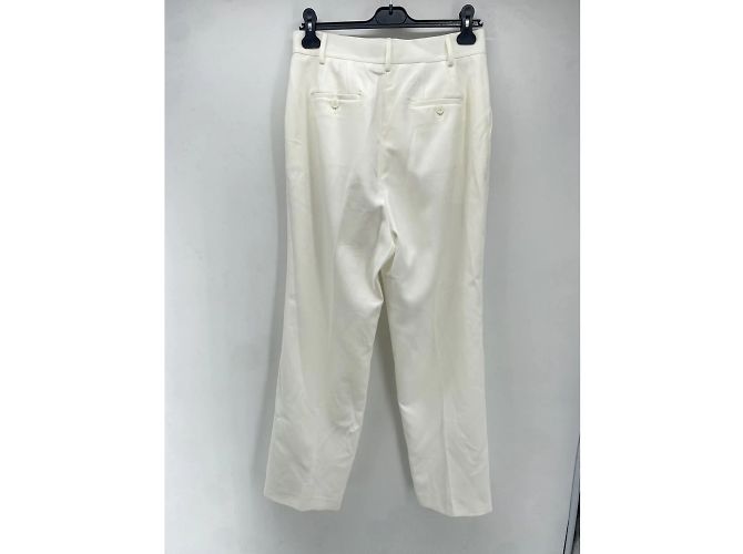 Maje AJE Pantalones T.Reino Unido 8 lino Blanco - vista 2