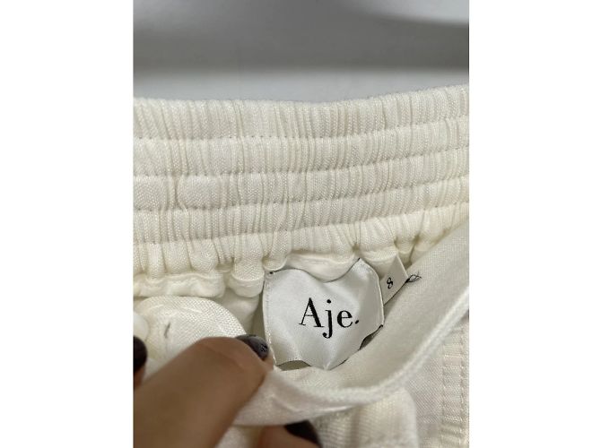 Maje AJE Pantalones T.Reino Unido 8 lino Blanco - vista 4