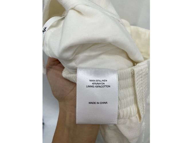 Maje AJE Pantalones T.Reino Unido 8 lino Blanco - vista 5