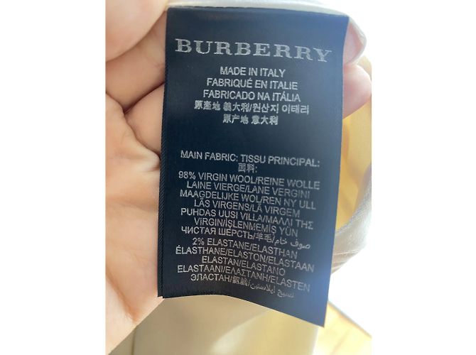 BURBERRY Pantalone T.IT 38 WOOL Crudo - vista 4