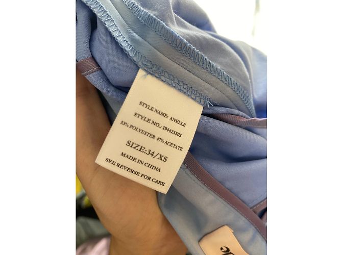 Autre Marque MASSGESCHNEIDERTE Hose T.Internationaler XS-Polyester Blau - Ansicht 4