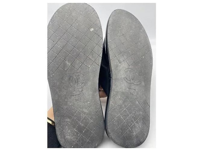 CHANEL  Mules & clogs T.eu 39 cloth Black - view 8