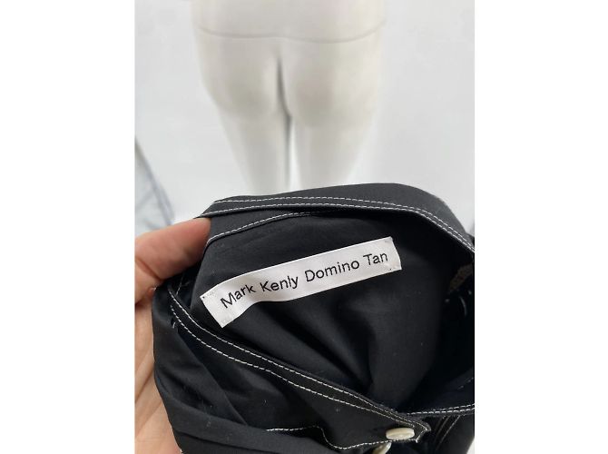 Autre Marque MARK KENLY DOMINO TAN Vestidos T.fr 36 Algodón Negro - vista 4