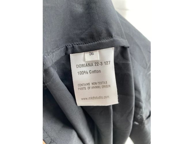 Autre Marque MARK KENLY DOMINO TAN Vestidos T.fr 36 Algodón Negro - vista 5