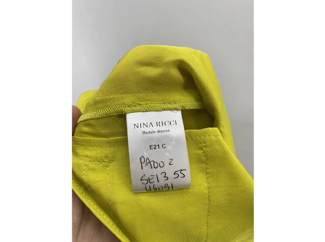NINA RICCI Pantalón T.fr 36 Seda Amarillo - vista 4