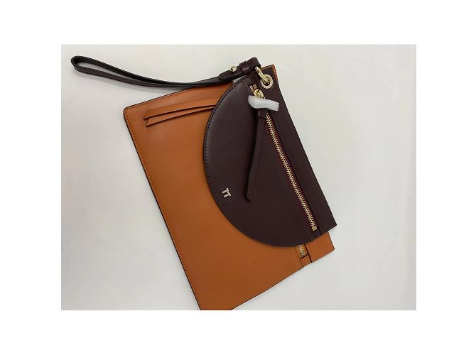 TILA MARCH Pochette T.  vacchetta Arancione - vista 5