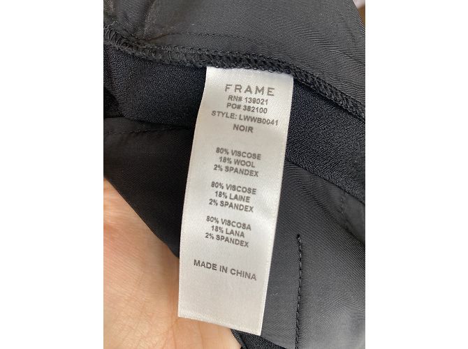 Frame Denim Pantalones Frame T.US 10 Viscosa Negro - vista 4