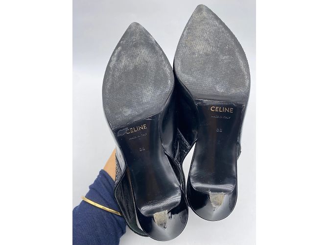 Céline CELINE Sandalen T.EU 38 Lackleder Schwarz - Ansicht 6