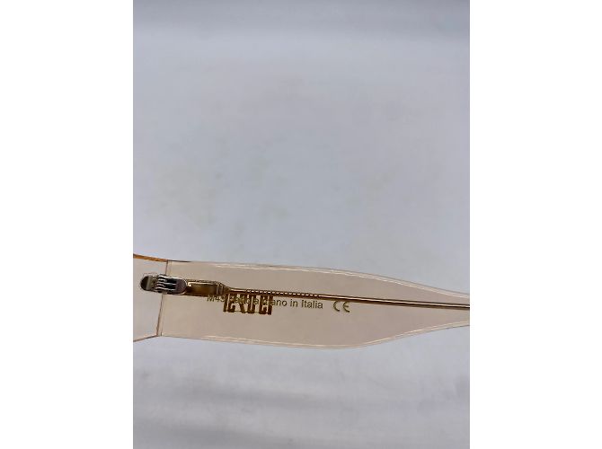 Autre Marque Unterschriebene / Unterschriebene Sonnenbrillen T. Kunststoff Beige - Ansicht 6