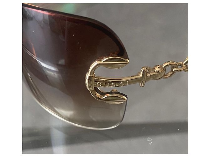 Gafas de sol Gucci Mask Cognac Acetato Coñac - vista 3